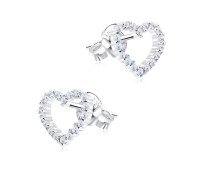 Beautiful Heart Silver Stud Earring STS-2127